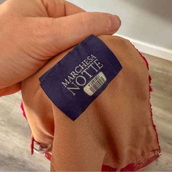 Marchesa Notte Red Lace Top - Picture 11 of 11